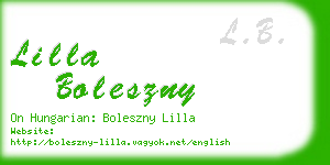 lilla boleszny business card